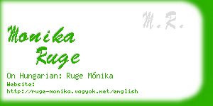 monika ruge business card